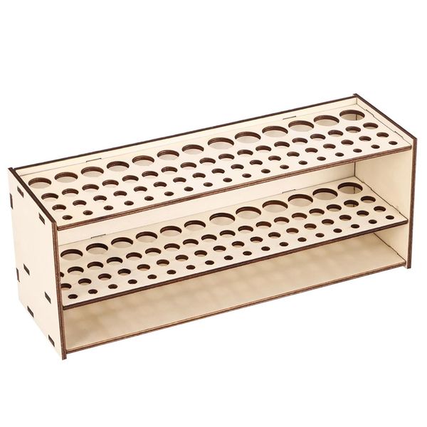 Wooden Brush Display and Storage Stand Brush Holder-Holds 67 Brushes