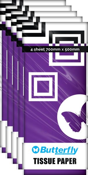 Tissue Paper - 4 Sheets (660X500Mm) Magenta T03 X5