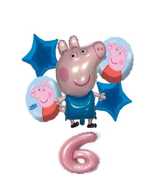 6 Piece Peppa Pig Balloon Set 6