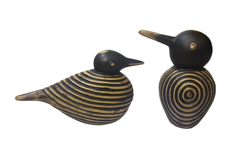 Set of 2 Ceramic Bird Figurines Home Decor Bird Ornaments