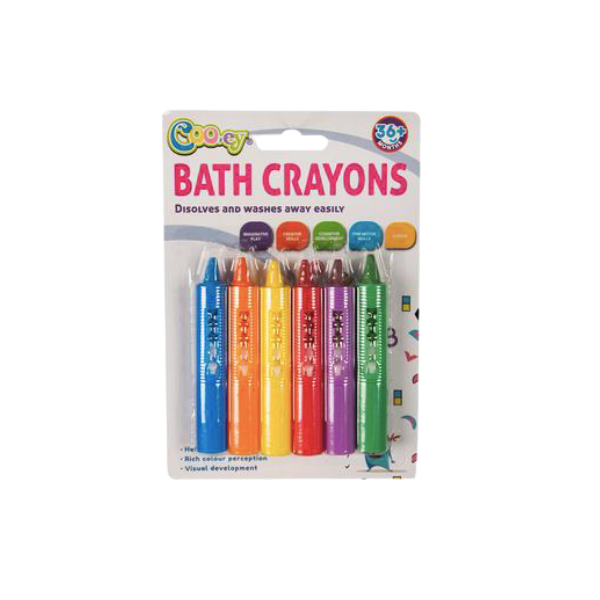 6 Pack Bath Crayons- Cooey
