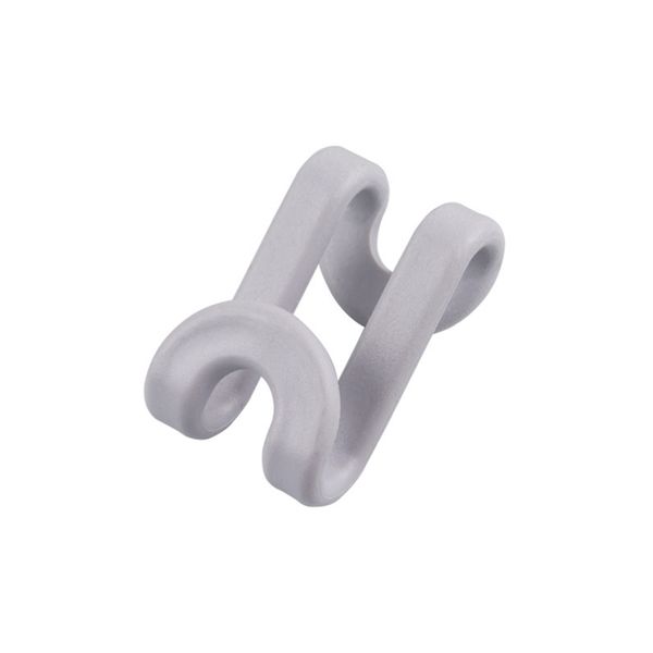 Grey S Shape Clothes Hanger Connector Hook image