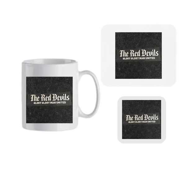 Katz Designs - The Red Devils - Black Mug, Mousepad &amp; Coaster