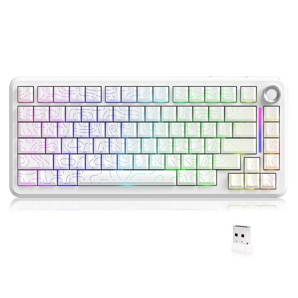 FREE WOLF F75 Tri-mode Custom Gaming Keyboard, Wireless Mechanical Keyboard