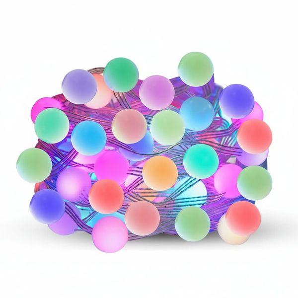 RGB Smart Ball LED String Lights Remote Control IP68 Waterproof