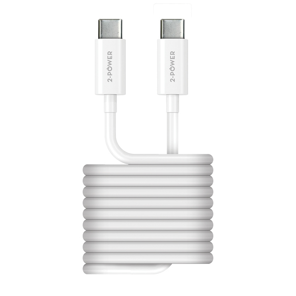 2-Power 2m 100W USB Cable USB-C to USB-C for Data and Charging | 2PUC2M06W