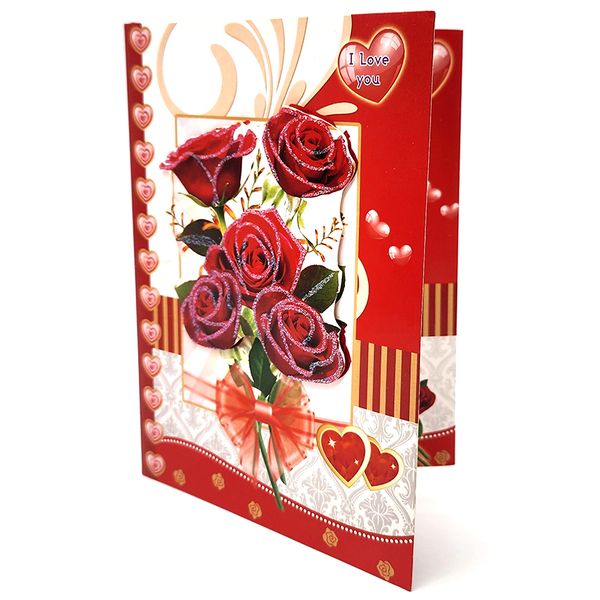 PurpleX Happy Valentines Day Card-Roses Design - Musical Led Card