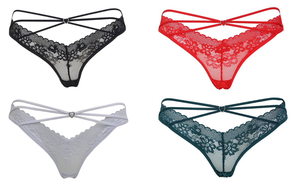 Sexy Cheeky Full Lace Mesh Sheer Panties for Women Criss Bikini Underwear-  Pack of 4, Shop Today. Get it Tomorrow!