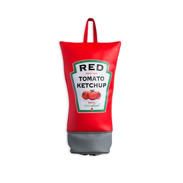 Plastic Bag Dispenser with Hanging Tag- Tomato Sauce Shaped