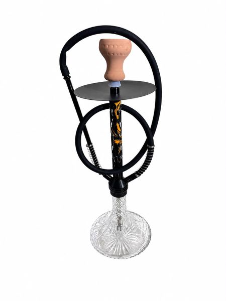 Premium 2 Pipe Medium Hookah - Blue Black