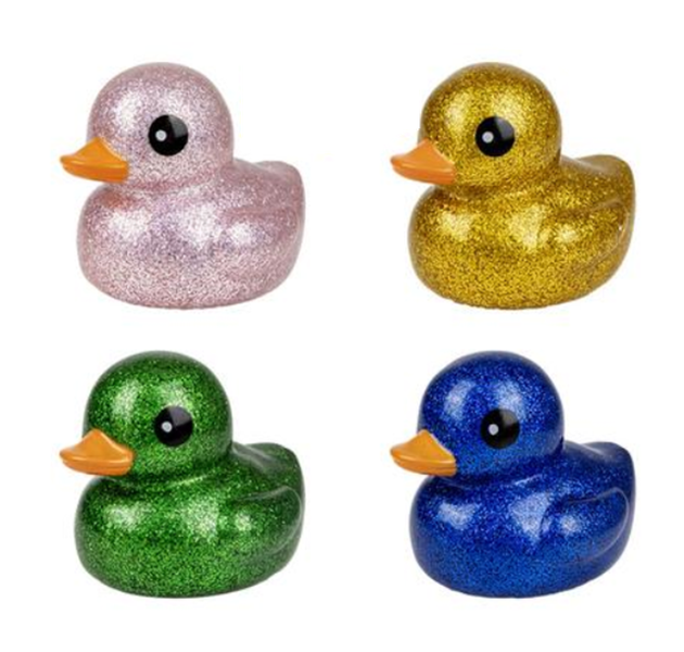 Baby Vinyl Themed Glitter Duck Large 15cm x 4