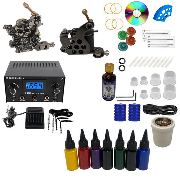 Professional Gun Tattoo Kit with 2 Machine Guns
