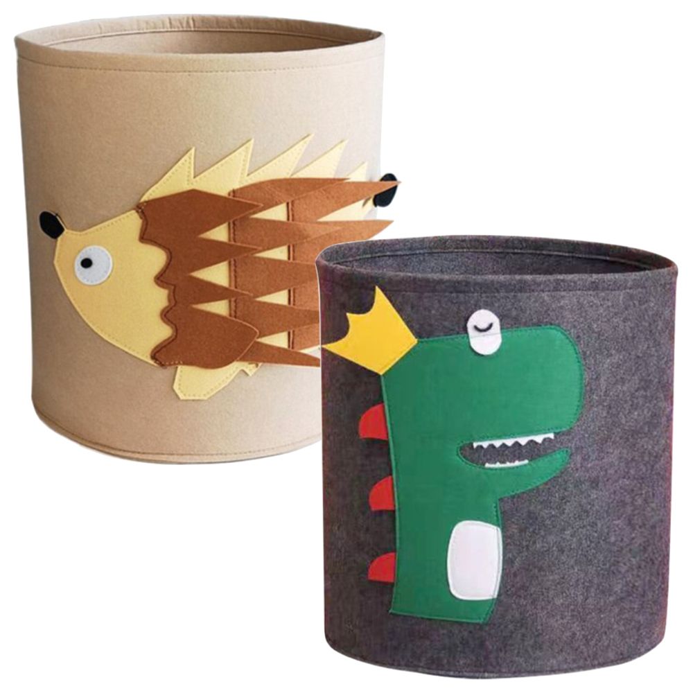 Toy Laundry Basket Canvas Large Storage Office Home Organisers Set Of 2 ...