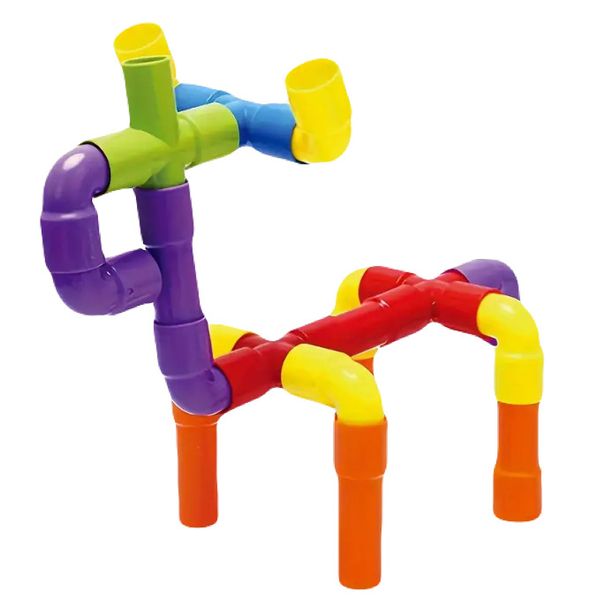 50 Pieces Creative Pipe Building Blocks Educational Puzzle Toys