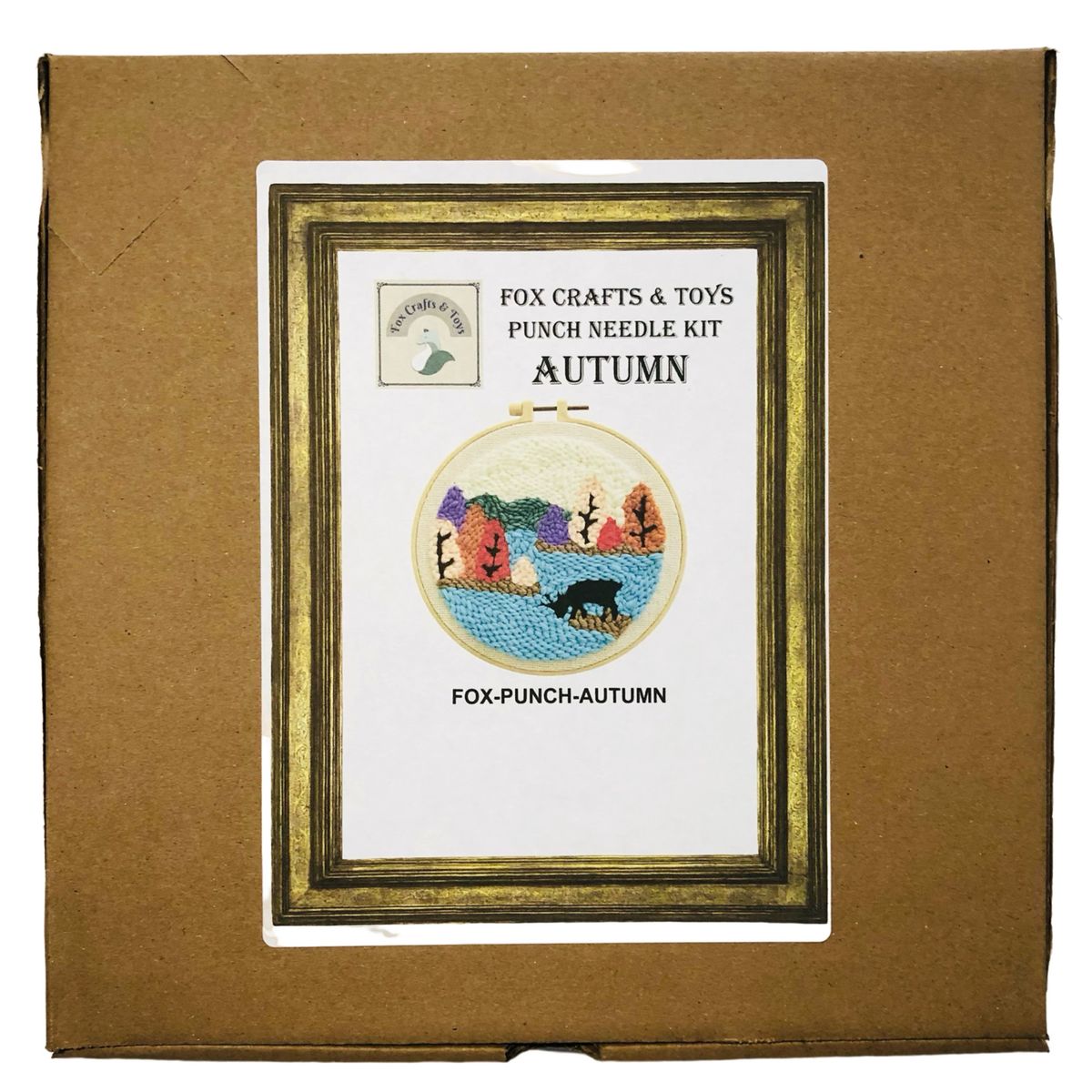 Autumn Lake Punch Needle Embroidery Wool Art DIY Craft Kit Tapestry