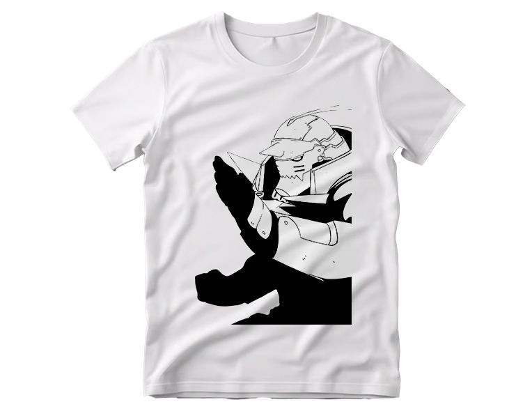 Alphonse Elric Heavy Armor Silhouette Graphic T-Shirt