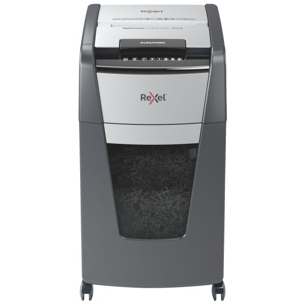 Rexel Optimum AutoFeed+ 225 Sheet Automatic Cross Cut P4 Paper Shredder