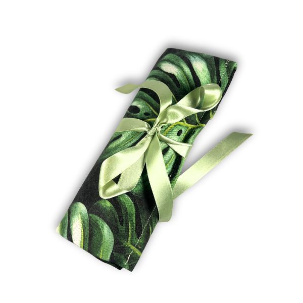 Up Pencil Bag, 24 Slots- Monstera Leaves image