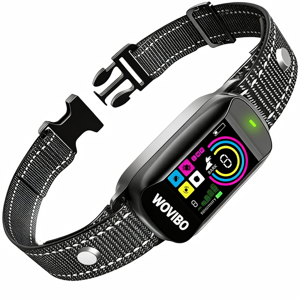 Shock-Free Smart Anti-Bark Collar - IP67 Waterproof Beep/Vibration, WOVIBO,