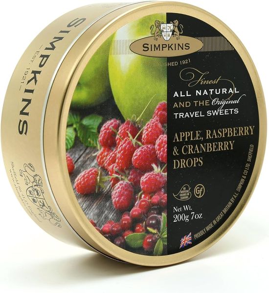 Simpkins Travel Sweets Apple Raspberry &amp; Cranberry Tin 200g
