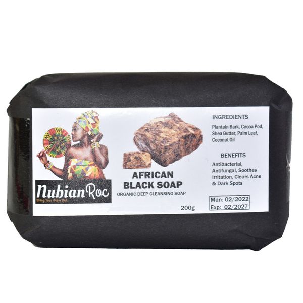 Organic Raw African Black Soap - 230g