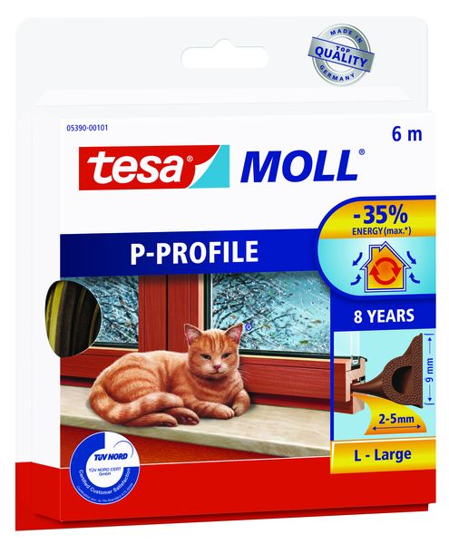 TESAMOLL P-PROFILE Window Insulation Tape 6m x 9mm White