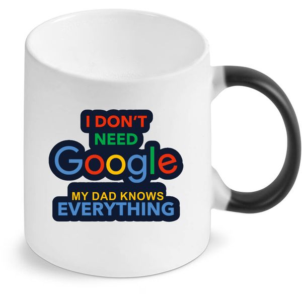 Google Dad Birthday Christmas Father's Day Magic Colour Changing Mug