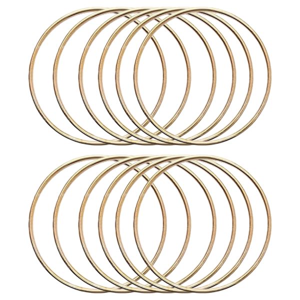 12PCS Metal Floral Hoop Wreath Craft Hoop Rings for Making Wedding Decor