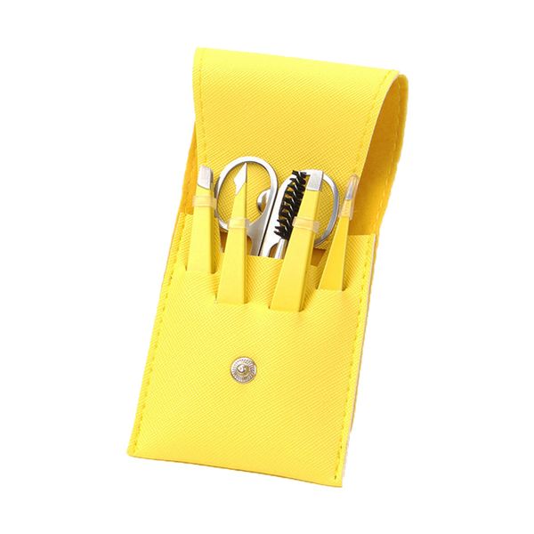 Small Portable Stainless Steel Eyebrow Grooming Kit Beauty Tools 6 Pieces