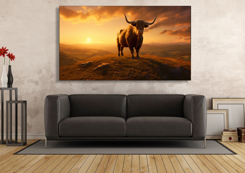 Canvas Wall Art - Bulls Majesty Abstract - IM0217