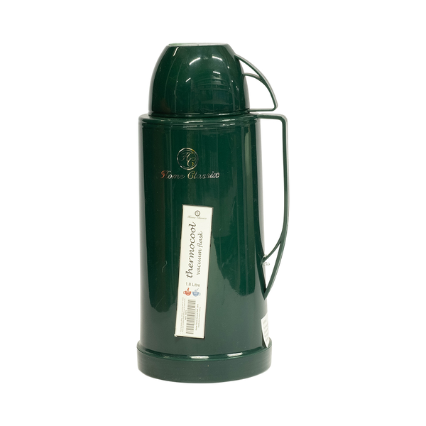 Kitro Classic Green Plastic 1200 ml Vacuum Flask