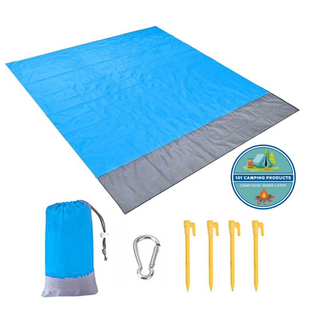 2x2m Beach, Camping or Picnic Mat - Waterproof, Sand Proof, Portable