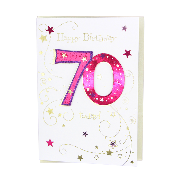 Happy 70th Birthday card - Female