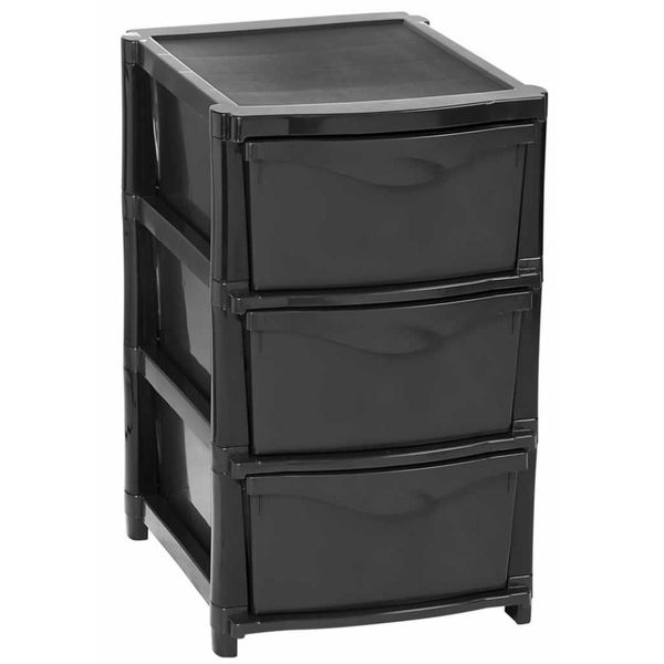 ToolHome - 3-Drawer Unit - Full Black