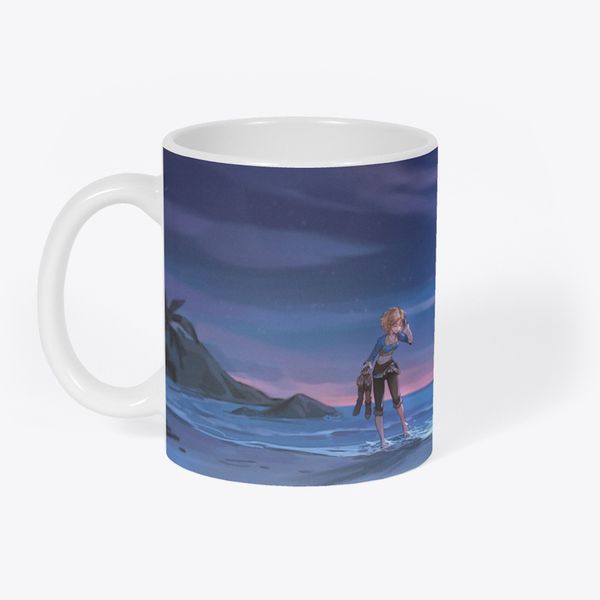 Legend of Zelda: Tears of The Kingdom Beach at Night Coffee Mug