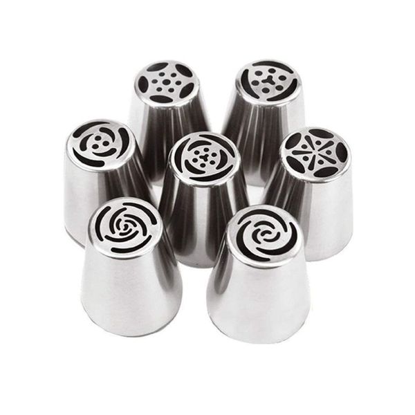 Set of 7 Flower Icing Piping Nozzles