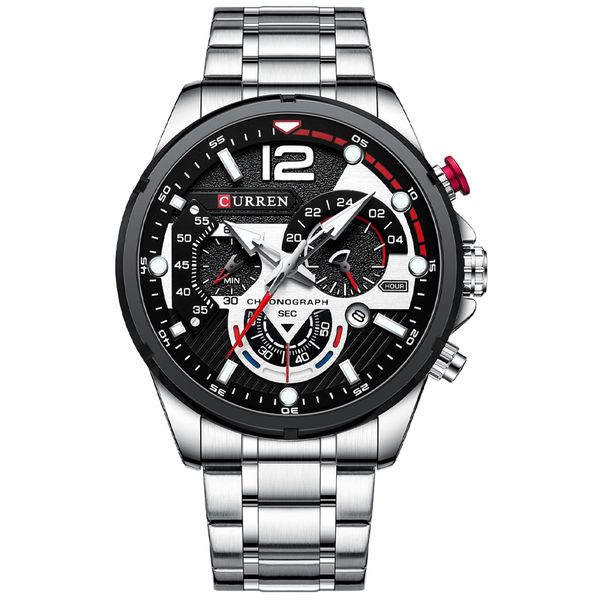 Curren 8395 Stainless Steel Chronograph Men's Watch