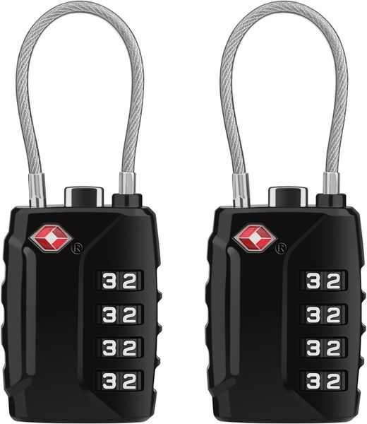Luggage Locks, 4 Digit High Security Suitcase Padlocks,[2 Packs]