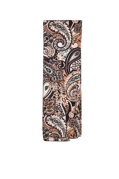 Pink &amp; Black Multicolour Rectangular Cotton Paisley Scarf for Everyday Wear