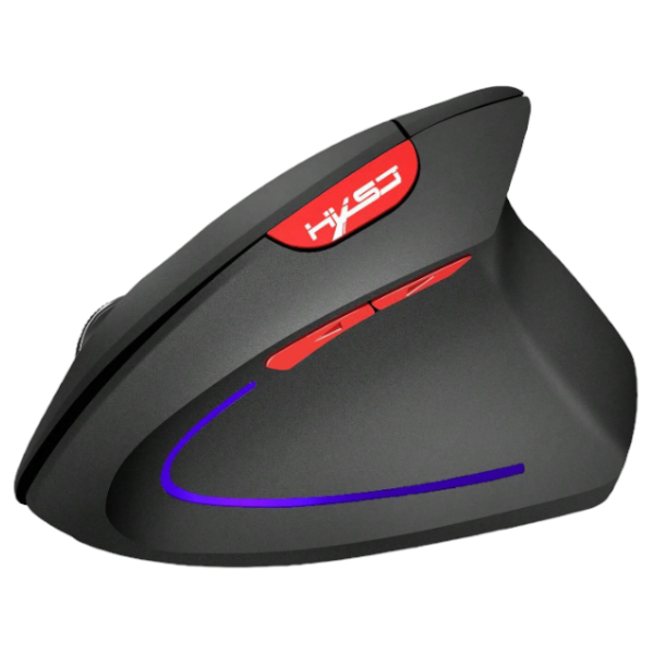 HXSJ - Ergonomic Vertical Mouse With 6 Programmable Buttons - Black
