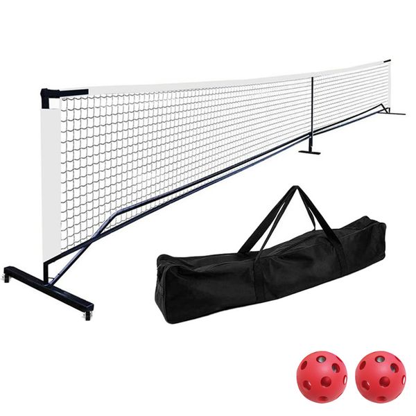 Portable Pickleball Net with Wheels Set,with Carry Bag 670cm