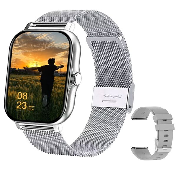 Golden Perfect Gift Smartwatch: Dual-Strap Design for Love &amp; Celebration