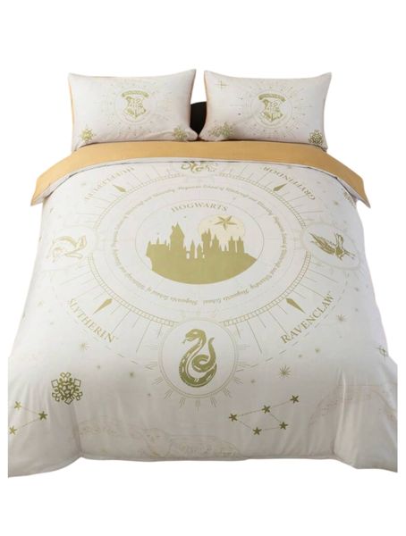 Celestial Hogwarts Houses Duvet Cover Set - Double