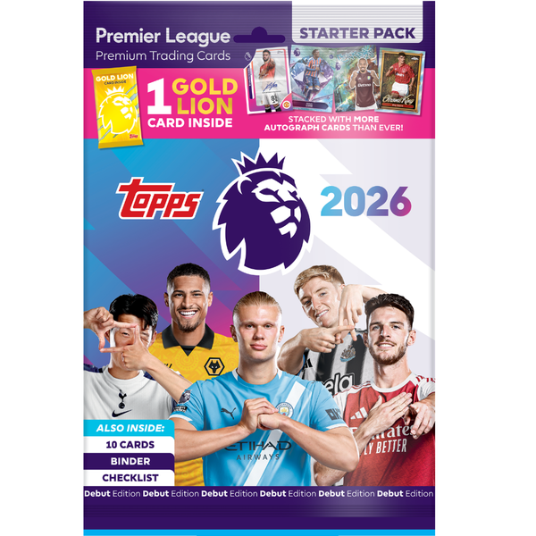 Topps Premier League 2026 Premium Soccer Trading Cards Starter Pack