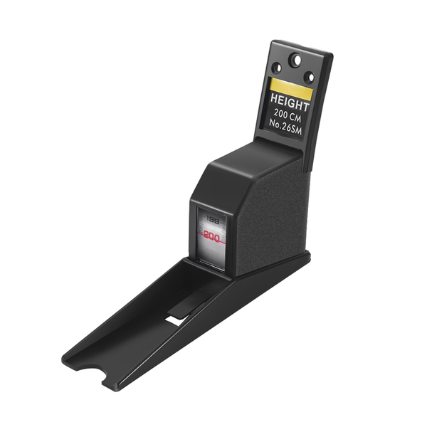 200Cm Stadiometer Black Wall Mounted Height Meter Growth Ruler