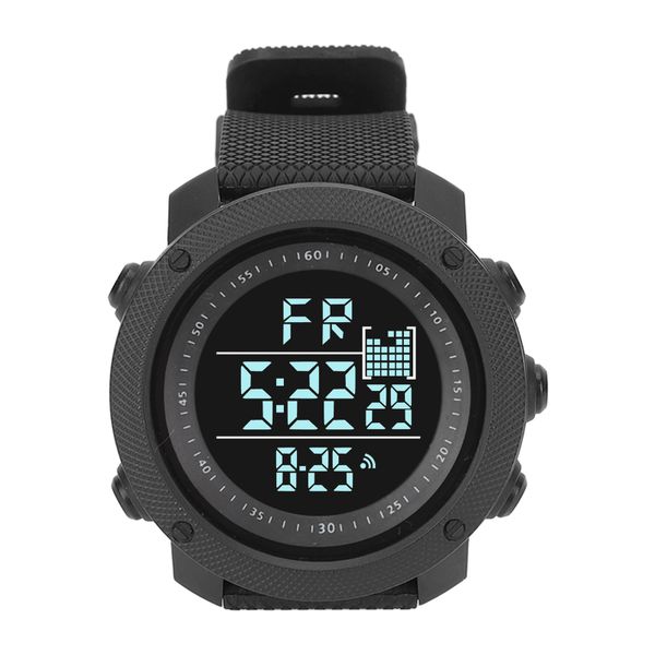 Outdoor LCD Watch Multifunction Waterproof Sport Digital Wrist Watch Black