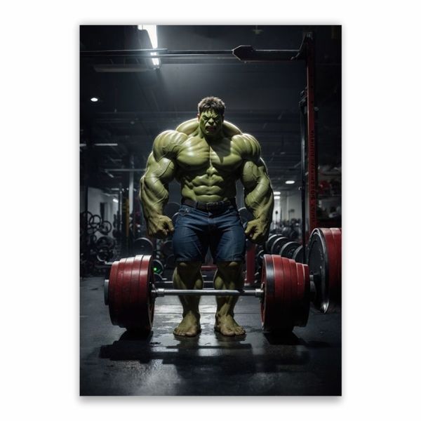 Hulk Weight Lift Poster - A1