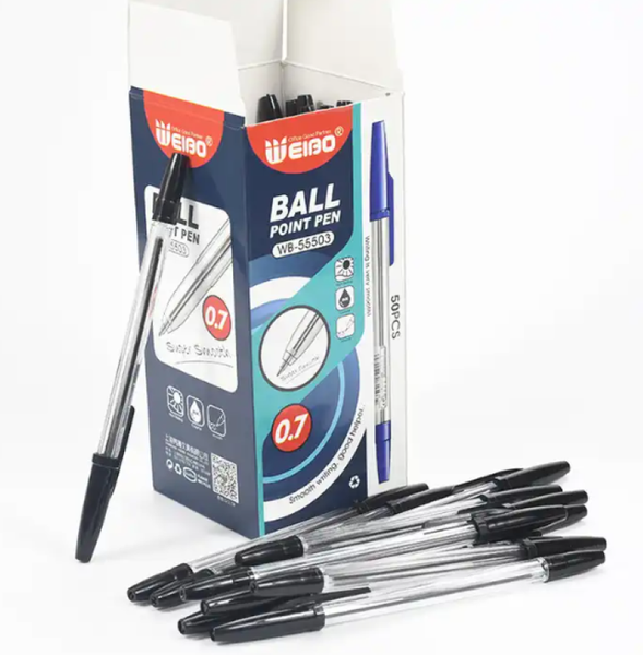 Pen Ball point 0.7mm Black high quality stationery school, office pens