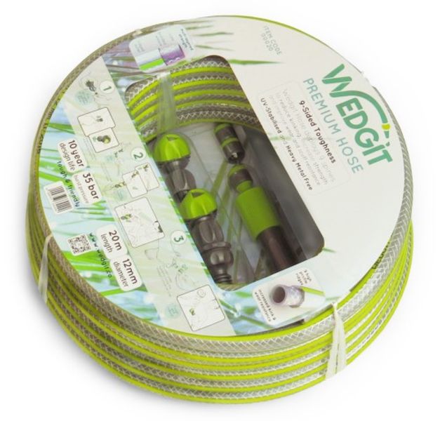 Wedgit 25m premium hose with starter kit