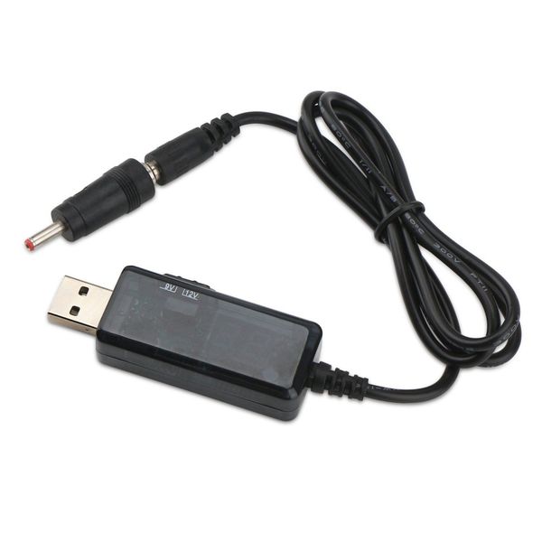 USB Boost Cable 5V Step Up to 9V 12V Adjustable Voltage Converter